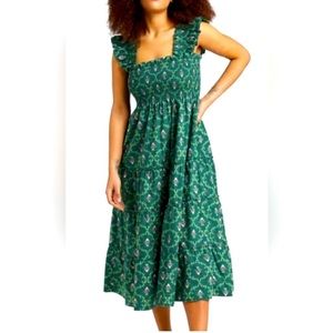 COPY - Hill House Nap Dress - Emerald Trellis